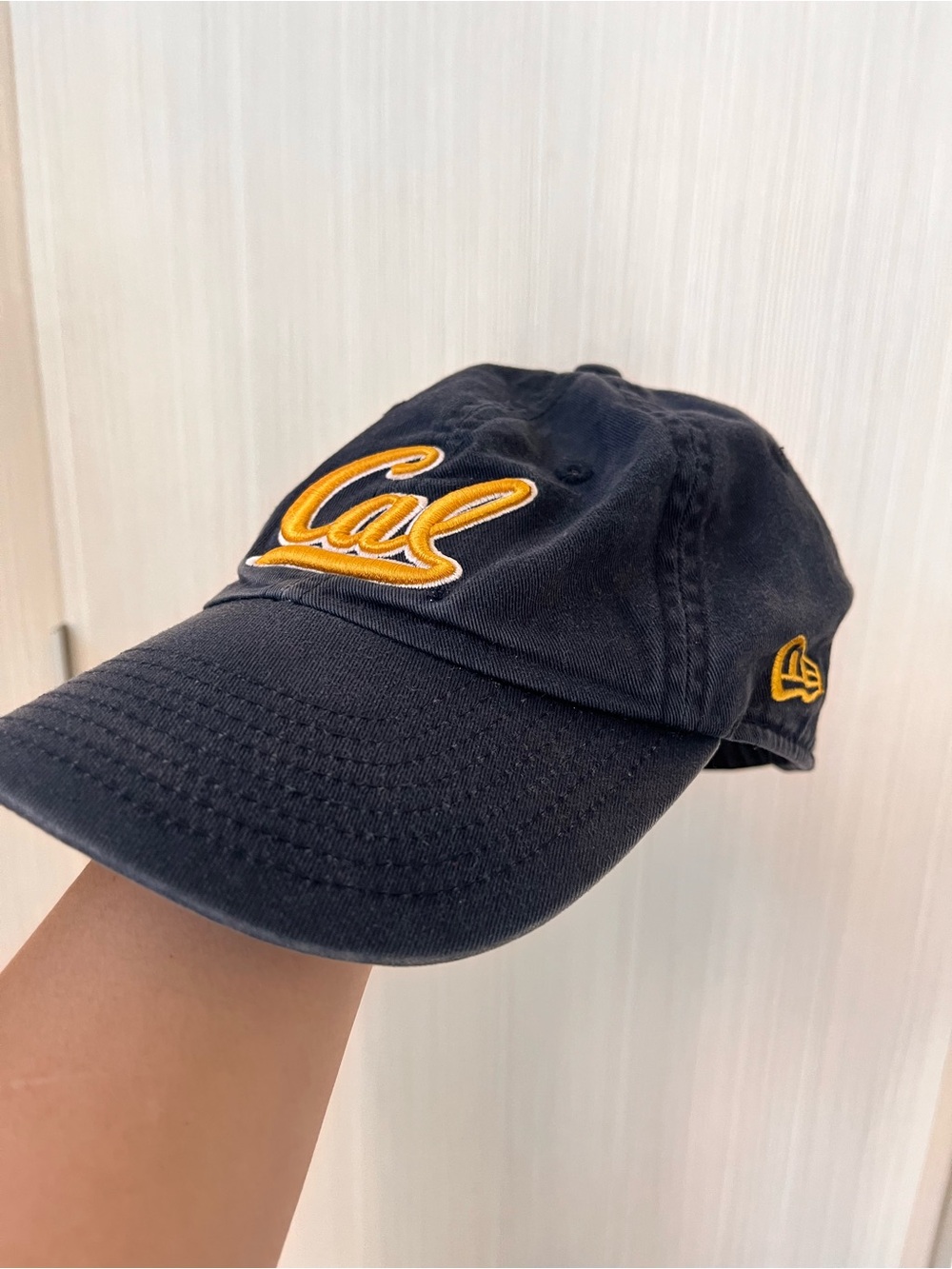 Cal Berkeley Navy Cap with Gold Script and Silver Buckle - Picture 3 of 5